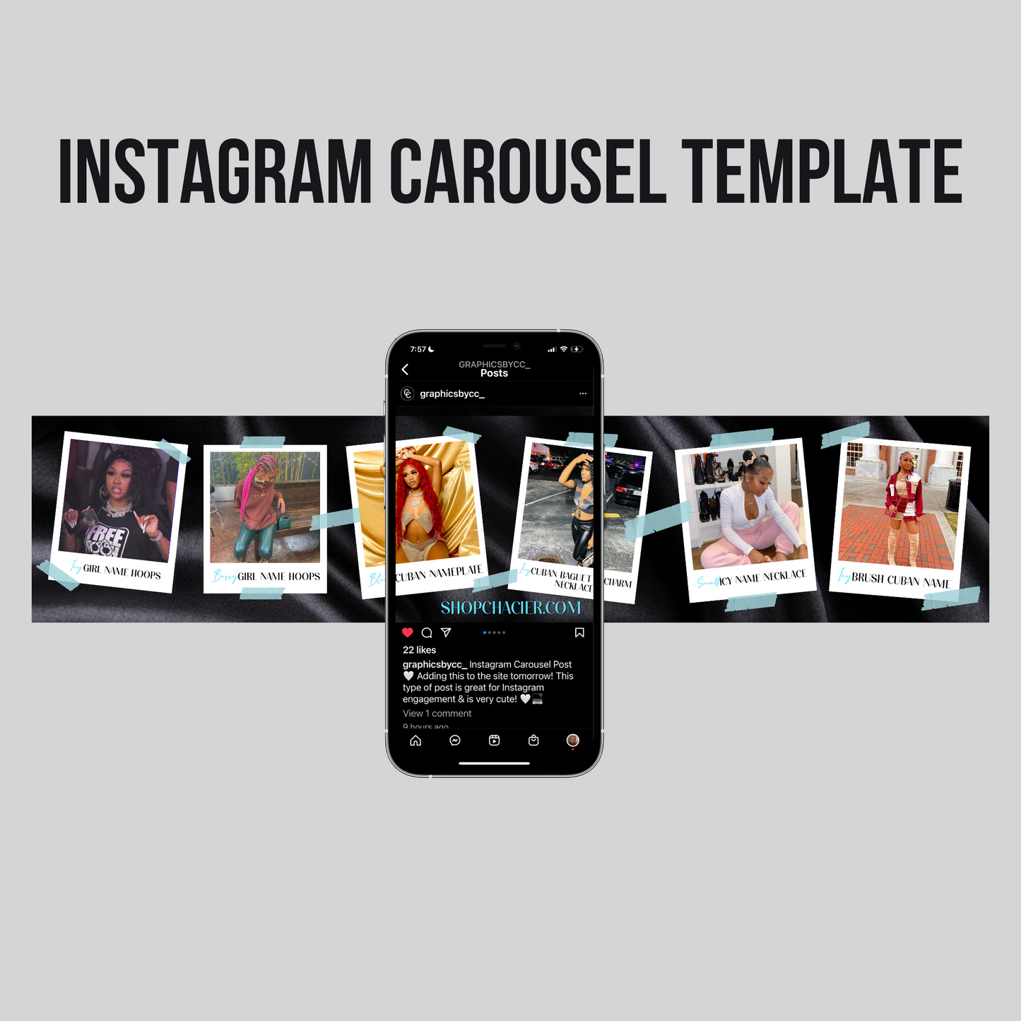 Instagram Carousel Editable Template